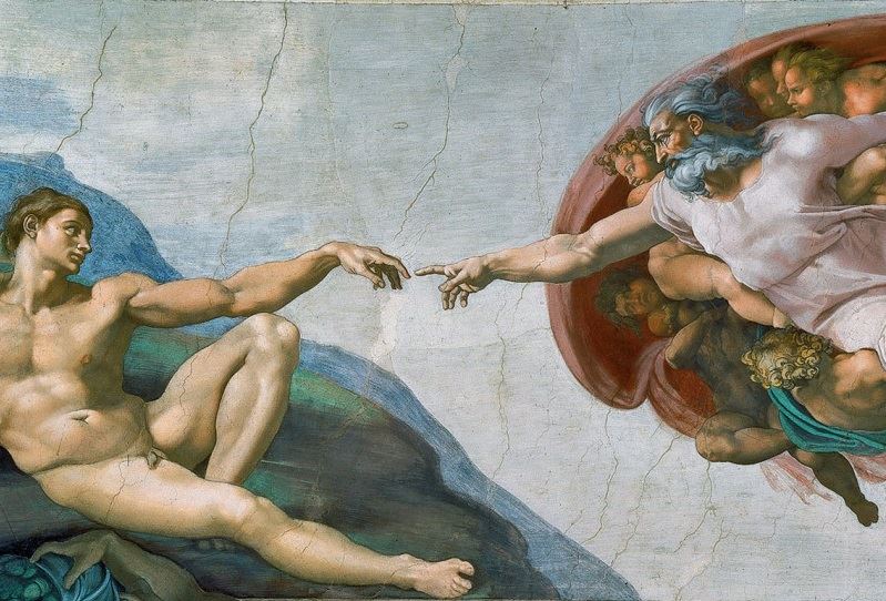 The Creation of Adam by Michelangelo