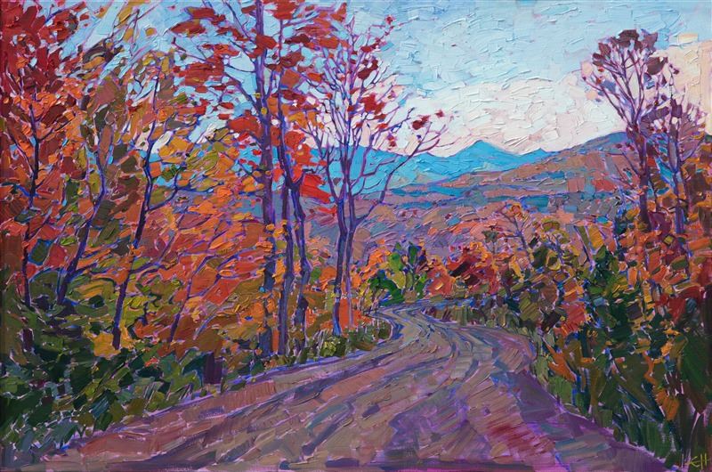 Erin Hanson painting Autumn Path