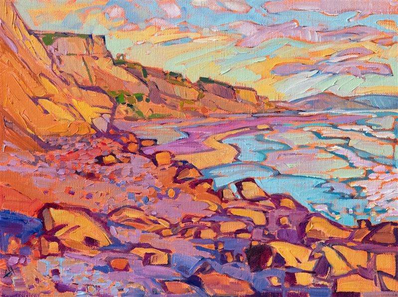 Erin Hanson painting San Diego Shores