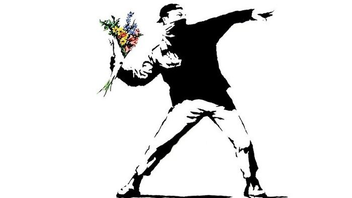 Flower Thrower by Banksy