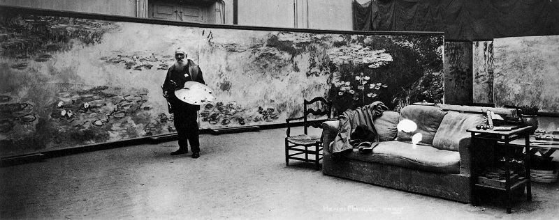 Monet working on Water Lilies