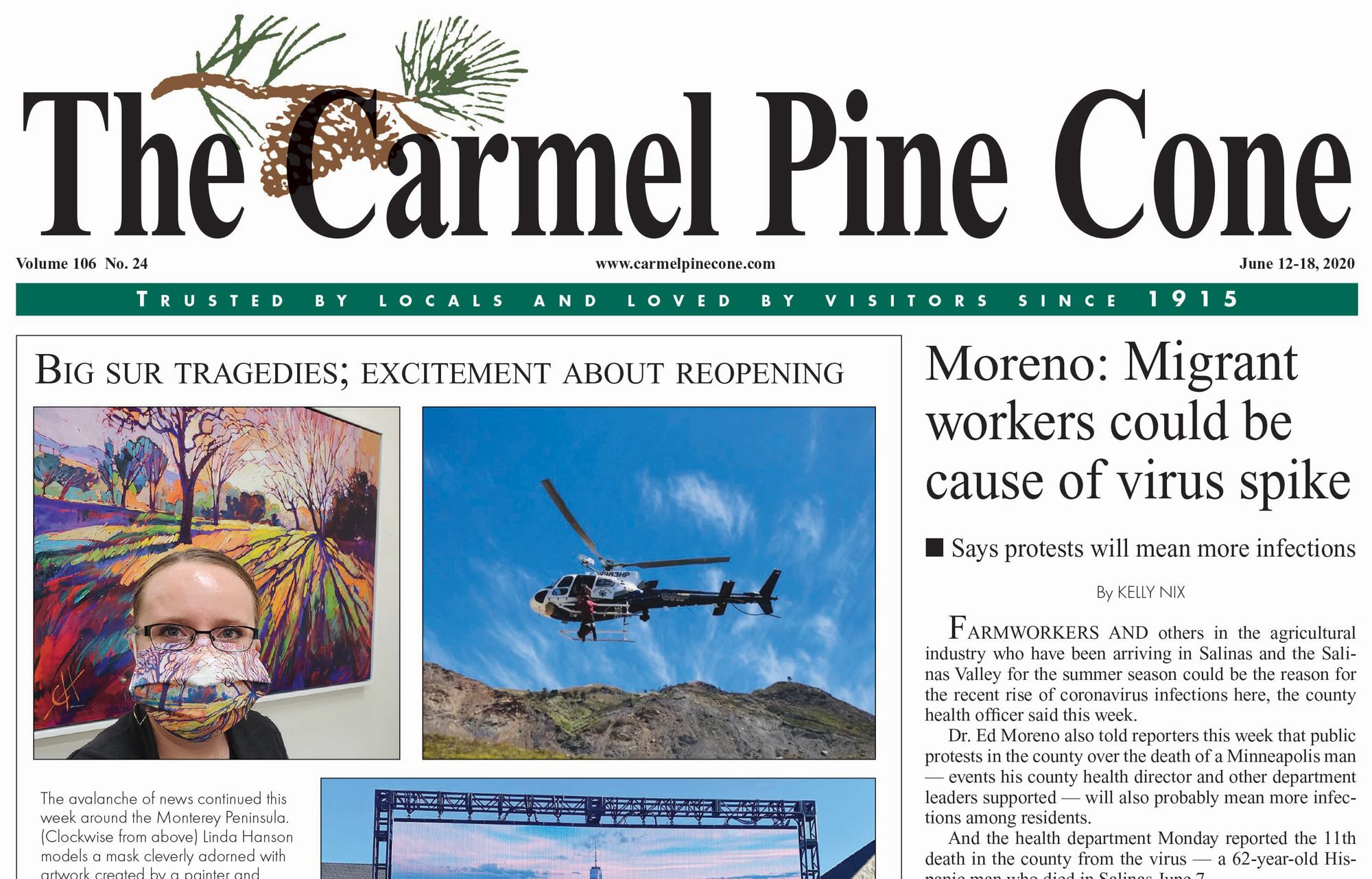 Headline from The Carmel Pine Cone