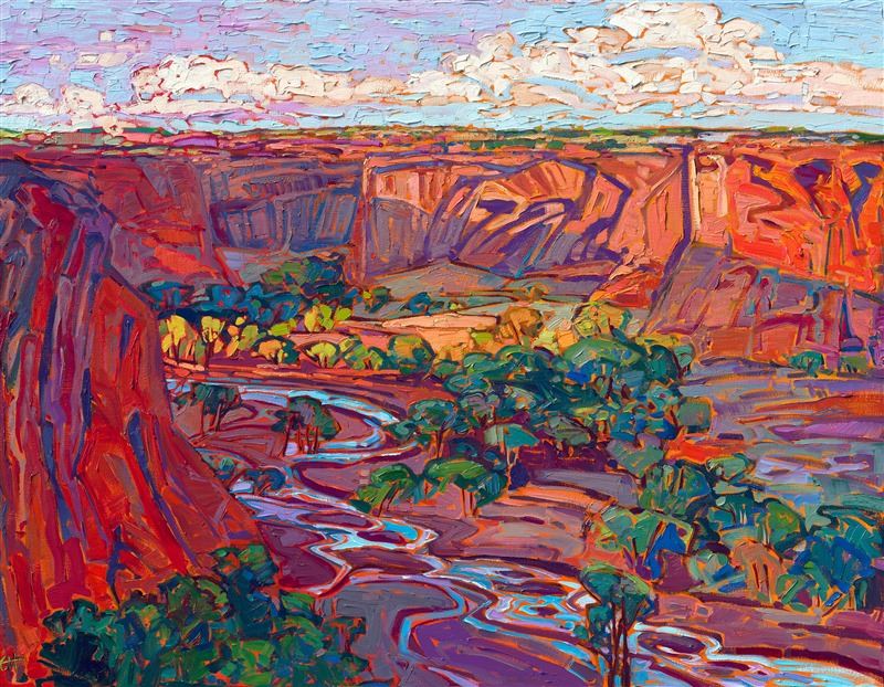 Erin Hanson painting Canyon de Chelly Dawn