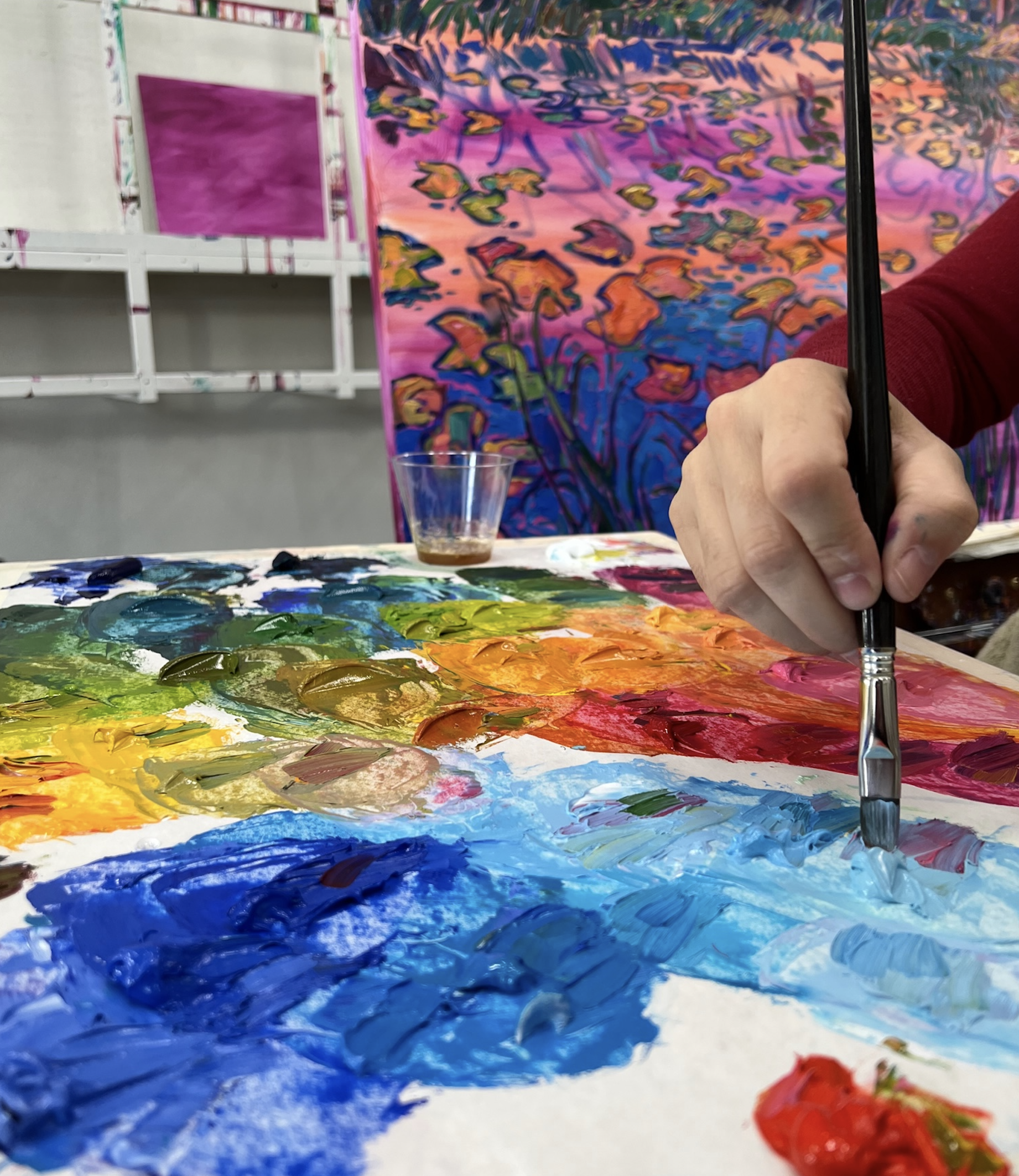 Erin Hanson in her studio, 2022