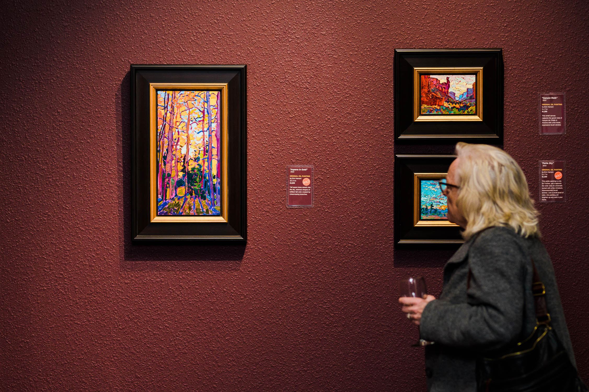 Erin Hanson paintings on display