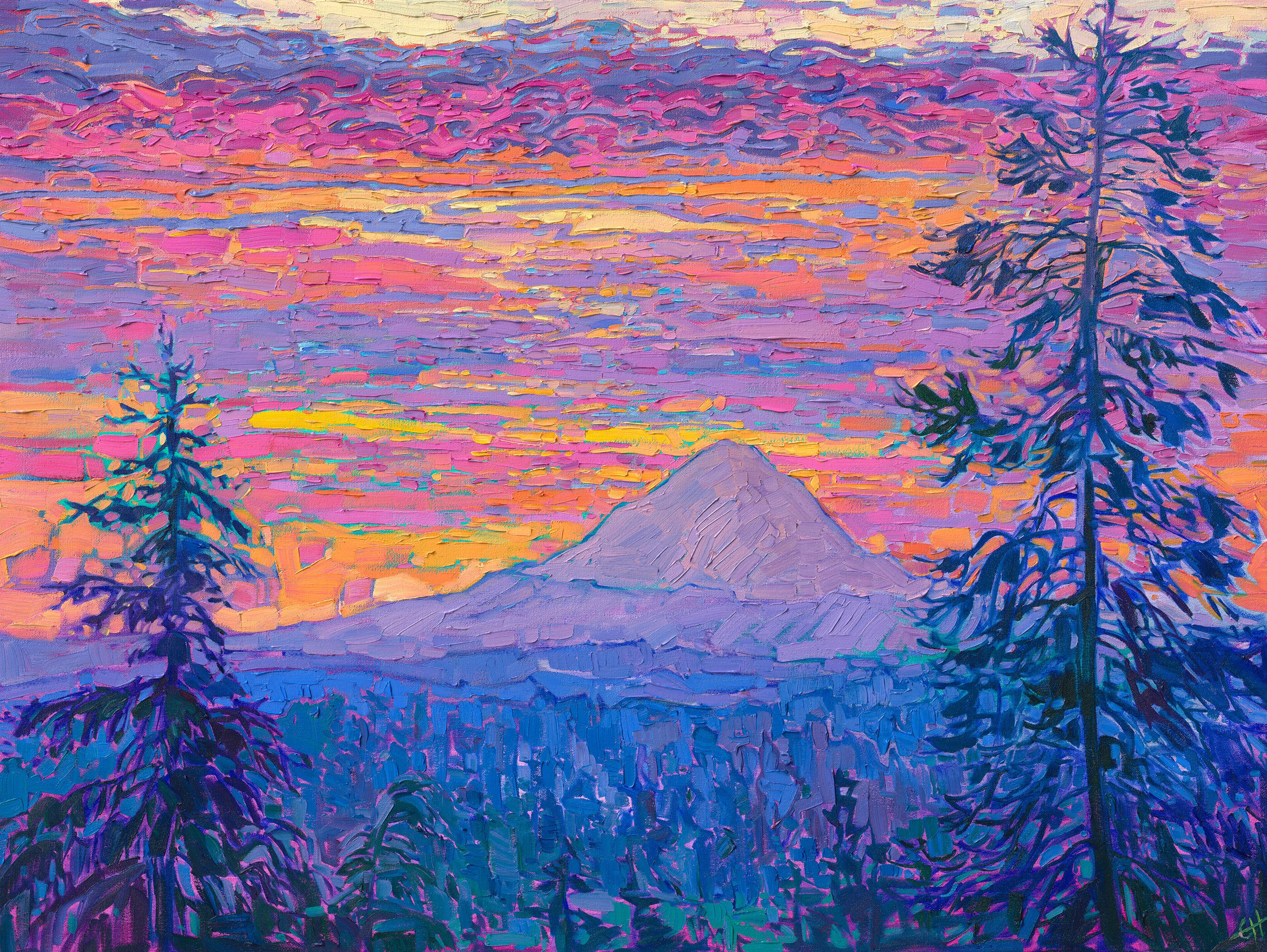 Sunset painting Mt. Hood