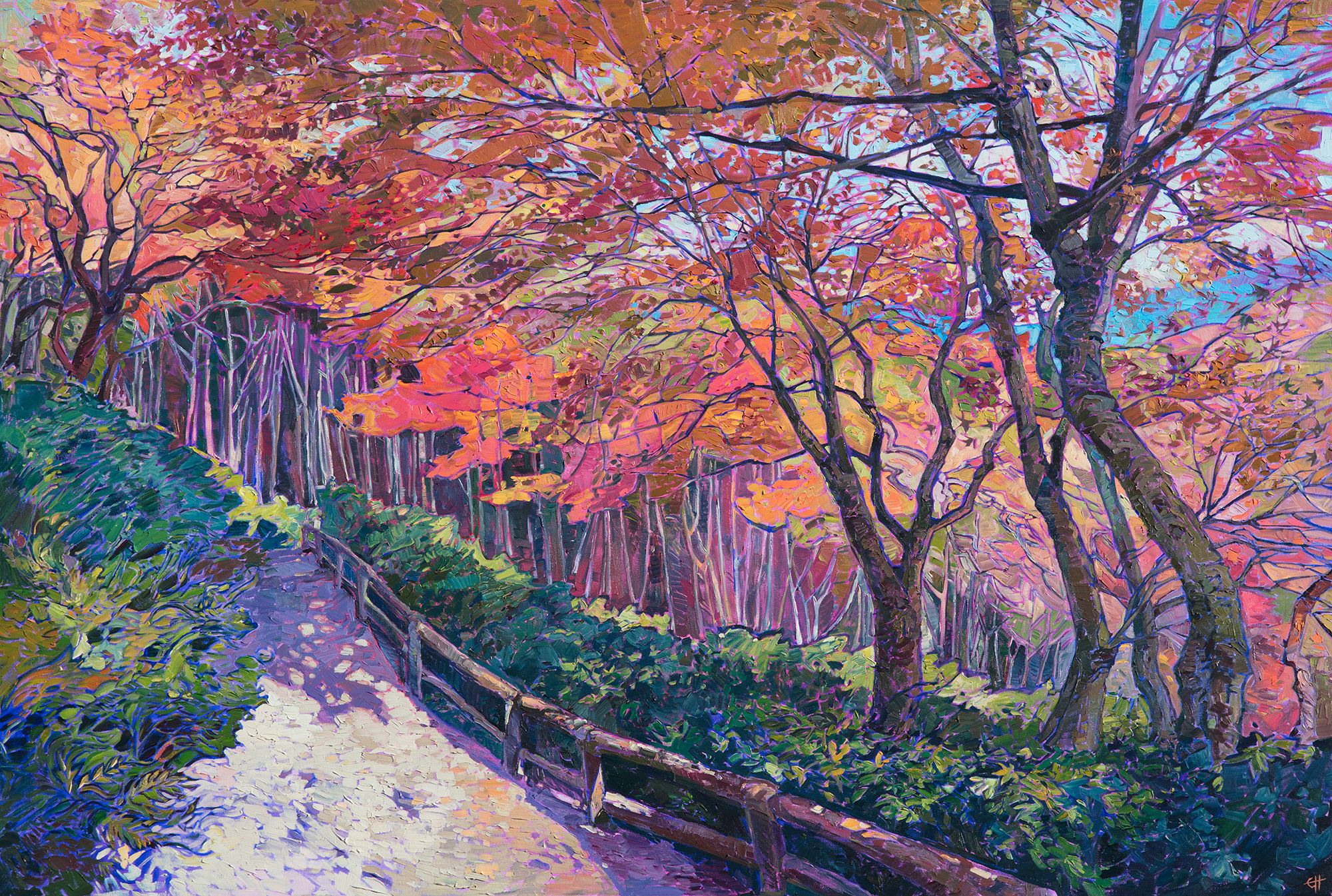 Erin Hanson painting Maple Path