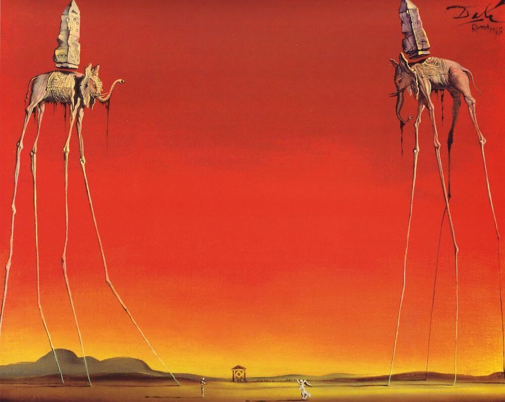 Elephants by Salvador Dali