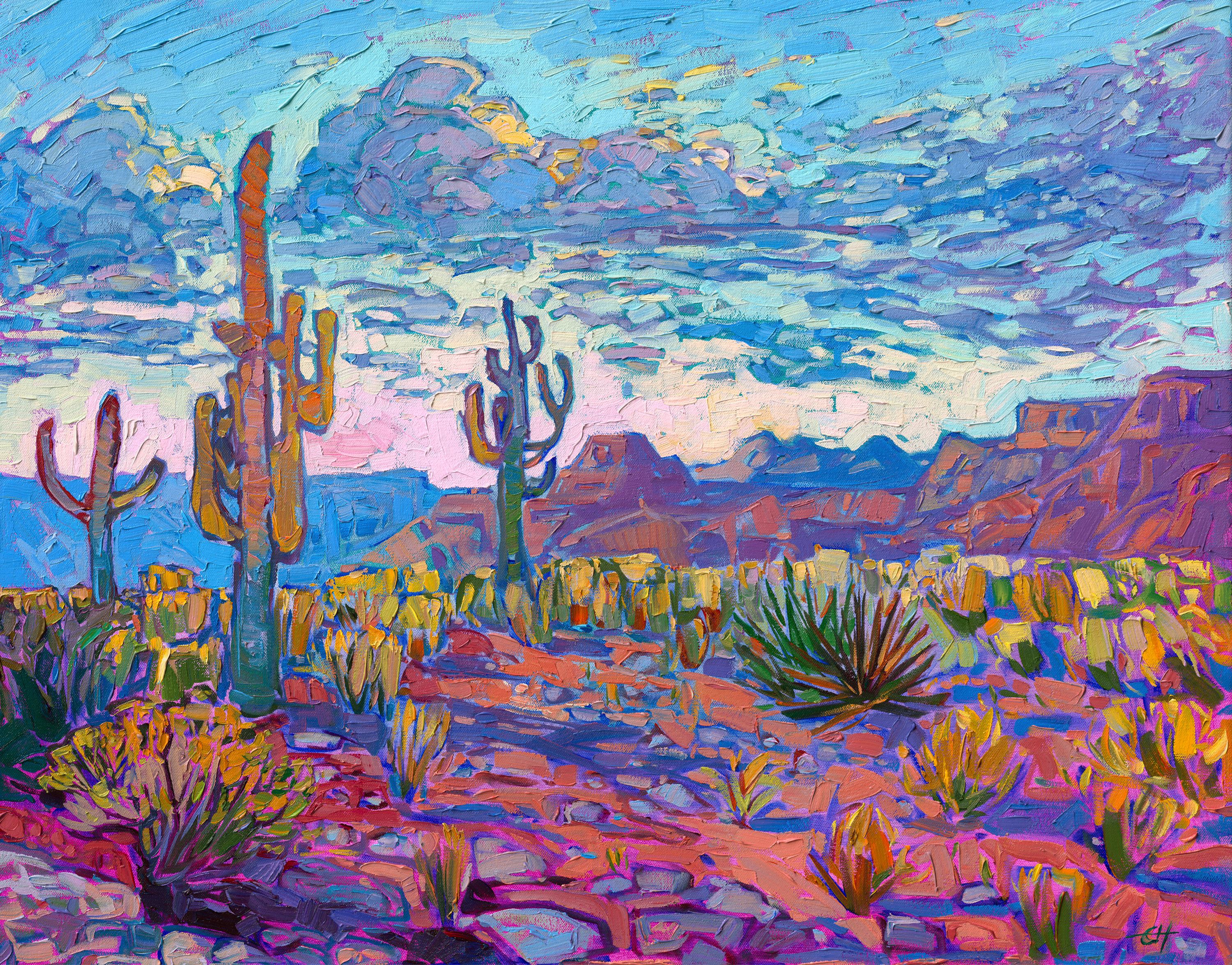 Erin Hanson painting Arizona Clouds