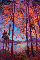 New contemporary style of painting a modern impressionist landscape. New contemporary style of painting a modern impressionist landscape.