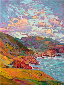 Bixby Bridge - Highway 1 landscape oil painting by modern impressionist Erin Hanson Bixby Bridge - Highway 1 landscape oil painting by modern impressionist Erin Hanson