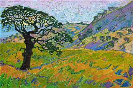 California hills abstract impressionist oil painting by Erin Hanson California hills abstract impressionist oil painting by Erin Hanson