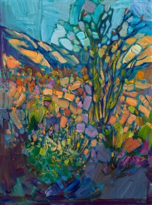 Contemporary impressionist oil painting of Borrego Springs, by Erin Hanson
