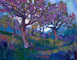 Jacarada Valley, original oil painting on linen by Erin Hanson Jacarada Valley, original oil painting on linen by Erin Hanson