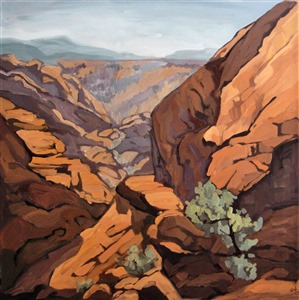Red Rock Canyon oil painting by Erin Hanson Painting Sweet Pain