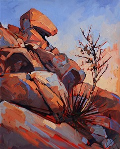 Joshua Tree rocky landscape with yucca, by Erin Hanson Joshua Tree rocky landscape with yucca, by Erin Hanson