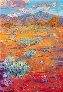 Mojave Desert oil painting by modern impressionist Erin Hanson Mojave Desert oil painting by modern impressionist Erin Hanson