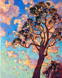 California eucalyptus painting in a contemporary impressionist style, by Erin Hanson. California eucalyptus painting in a contemporary impressionist style, by Erin Hanson.