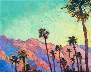 Palm Desert landscape oil painting by California contemporary artist Erin Hanson Palm Desert landscape oil painting by California contemporary artist Erin Hanson