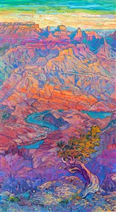 The Grand Canyon original oil painting by American impressionism painter Erin Hanson, available for purchase at the new Erin Hanson Gallery in Scottsdale, Arizona.