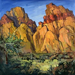 Rainbow Mountains, early oil painting landscape by Erin Hanson Rainbow Mountains, early oil painting landscape by Erin Hanson