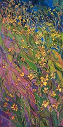 Oil painting of abstract wildflowers by contemporary impressionist artist Erin Hanson Oil painting of abstract wildflowers by contemporary impressionist artist Erin Hanson