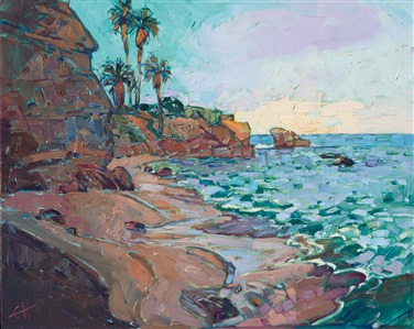 La Jolla Cove oil painting by Erin Hanson