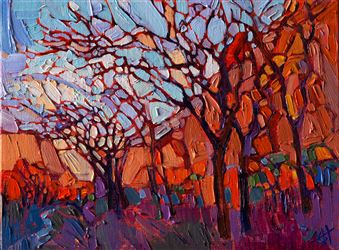 Petite oil painting of a beautiful Zion National Park landscape. Petite oil painting of a beautiful Zion National Park landscape.