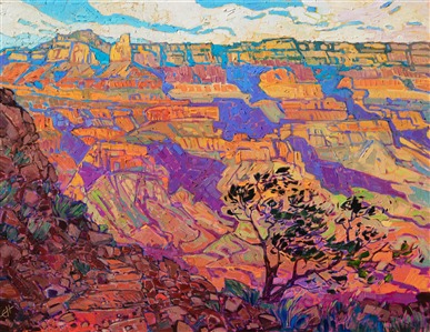 Grand Canyon original oil painting for sale by impressionism artist Erin Hanson Grand Canyon original oil painting for sale by impressionism artist Erin Hanson