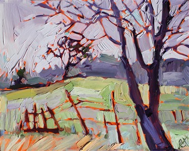 Paso Robles small oil on board, by Erin Hanson Painting Paso Robles II