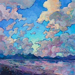 Modern expressionism landscape dramatic clouds oil painting by Erin Hanson Modern expressionism landscape dramatic clouds oil painting by Erin Hanson