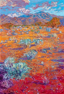 Mojave Desert oil painting by modern impressionist Erin Hanson Mojave Desert oil painting by modern impressionist Erin Hanson