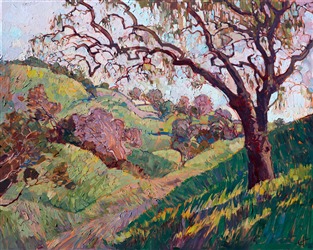Spanish Moss, original oil painting of California wine country, by Erin Hanson Spanish Moss, original oil painting of California wine country, by Erin Hanson
