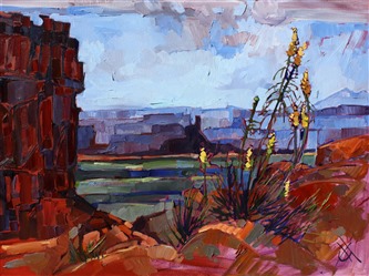 Valley of the Gods, oil painting landscape by Erin Hanson Valley of the Gods, oil painting landscape by Erin Hanson