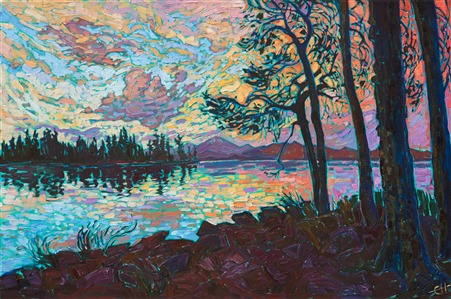 Painting Cascades at Dusk