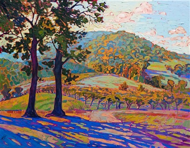 Virginia wine country oil painting landscape by impressionist Erin Hanson Virginia wine country oil painting landscape by impressionist Erin Hanson