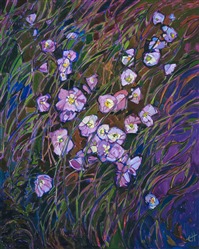 Evening Primrose wildflower oil painting by American impressionist Erin Hanson Evening Primrose wildflower oil painting by American impressionist Erin Hanson