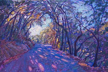 Paso Robles wine country-inspired oil painting by modern impressionist Erin Hanson.