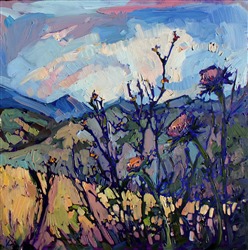 Thistle oil painting study by Erin Hanson Thistle oil painting study by Erin Hanson