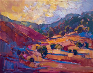"Afternoon Light" original oil painting of Paso Robles by Erin Hanson "Afternoon Light" original oil painting of Paso Robles by Erin Hanson