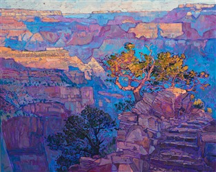 Grand Canyon dawn oil painting by modern landscape painter Erin Hanson Grand Canyon dawn oil painting by modern landscape painter Erin Hanson