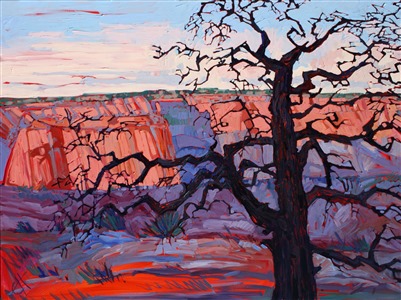 Ghost Ranch, New Mexico oil painting desertscape by Erin Hanson