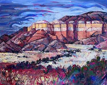 Ghost Ranch New Mexico landscape by modern landscape artist Erin Hanson