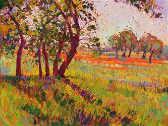 Texas hill country expressionist landscape oil painting for sale by artist Texas hill country expressionist landscape oil painting for sale by artist