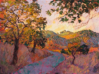 Vineyard Way, original oil painting of Paso Robles, by California Impressionist Erin Hanson Vineyard Way, original oil painting of Paso Robles, by California Impressionist Erin Hanson