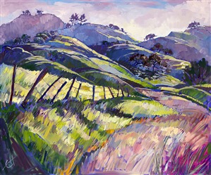 Purple Haze, iconic open impressionism oil painting of California wine country, by Erin Hanson Purple Haze, iconic open impressionism oil painting of California wine country, by Erin Hanson