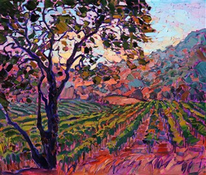 Napa Valley wine country impressionist oil painting by contemporary artist Erin Hanson Napa Valley wine country impressionist oil painting by contemporary artist Erin Hanson