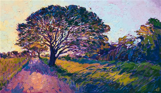 Texas rural landscape oil painting by modern impressionist Erin Hanson Texas rural landscape oil painting by modern impressionist Erin Hanson