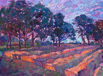 Northwest landscape oil painting by modern expressionist oil painter Erin Hanson. Northwest landscape oil painting by modern expressionist oil painter Erin Hanson.