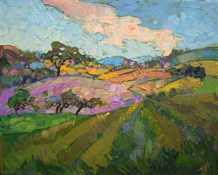 California wine country, Paso Robles oil painting landscape by Erin Hanson California wine country, Paso Robles oil painting landscape by Erin Hanson